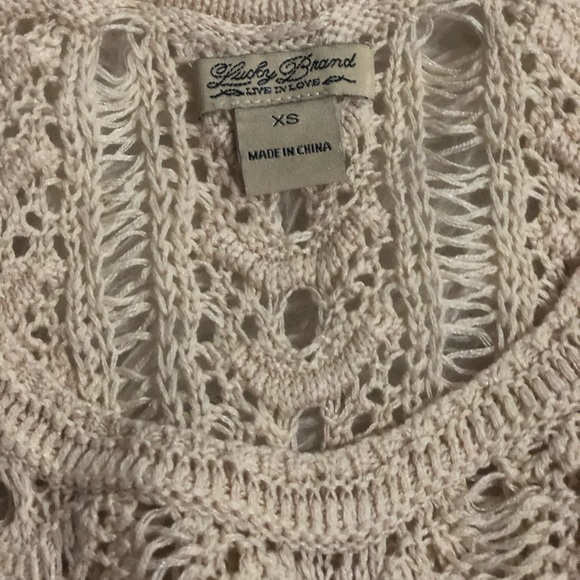 LUCKY BRAND FRINGE CROCHET SOFT BOHO TANK TOP - Picture 7 of 8
